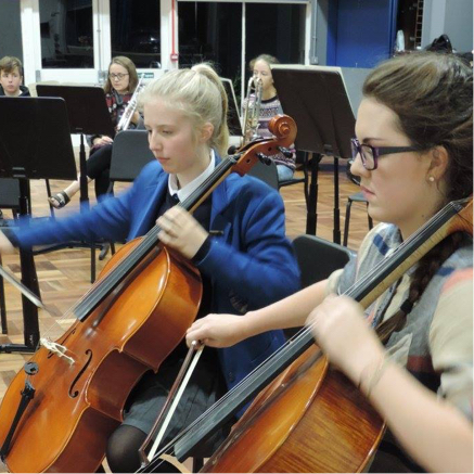 Stockport Youth Orchestra in rehearsals.